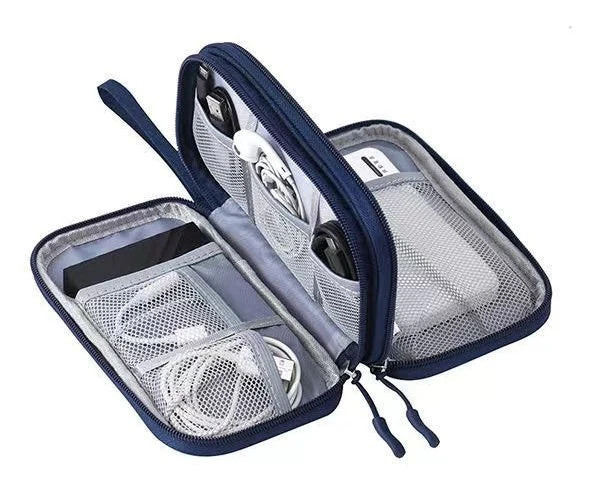 Portable Double-Layer Electronics Organizer Travel Bag - Image 12
