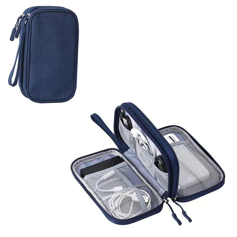 Portable Double-Layer Electronics Organizer Travel Bag - Image 6