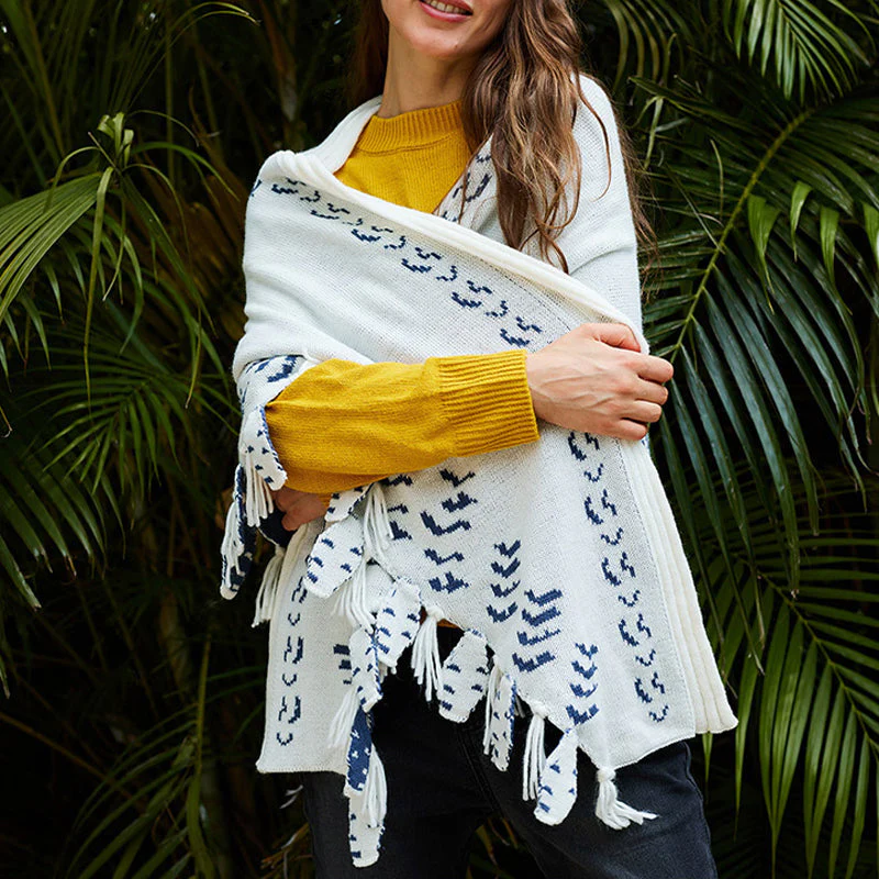 Retro Owl Knit Soft Warm Scarf Shawl - Image 7