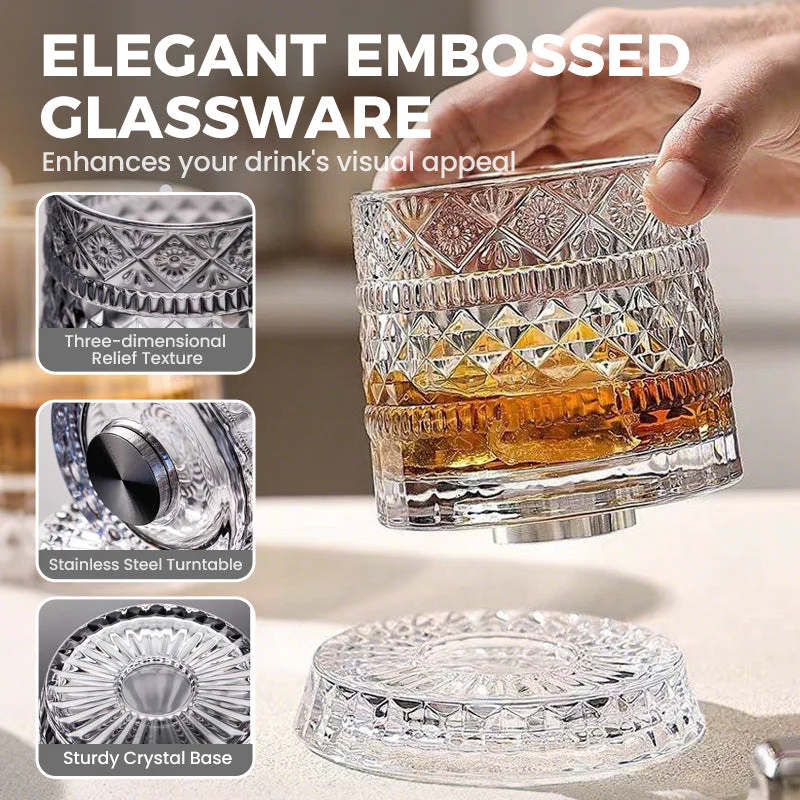 360° Rotating Whiskey Glass Tumbler - Image 3