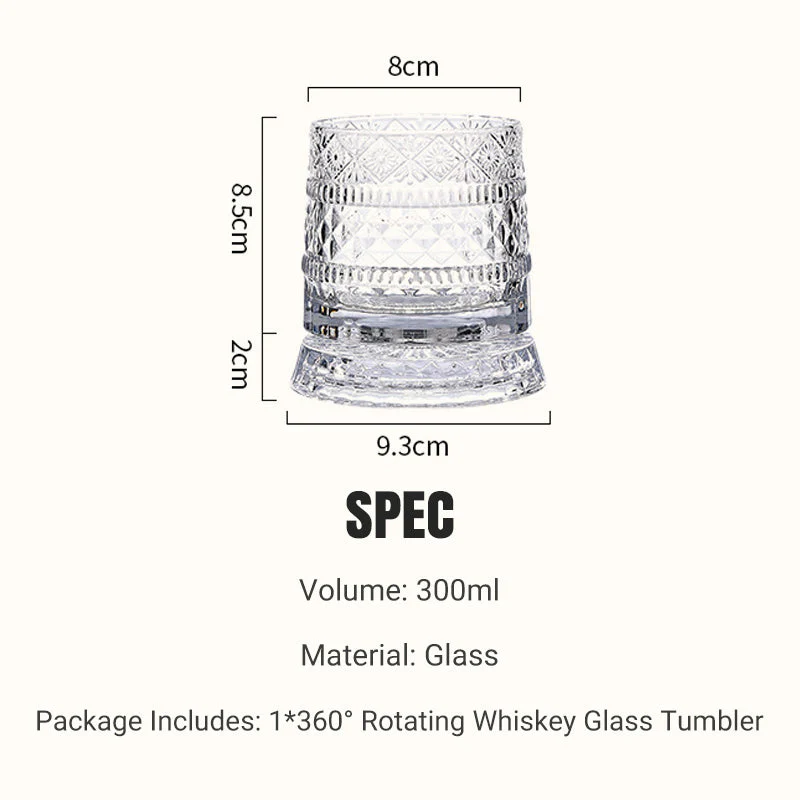 360° Rotating Whiskey Glass Tumbler - Image 9