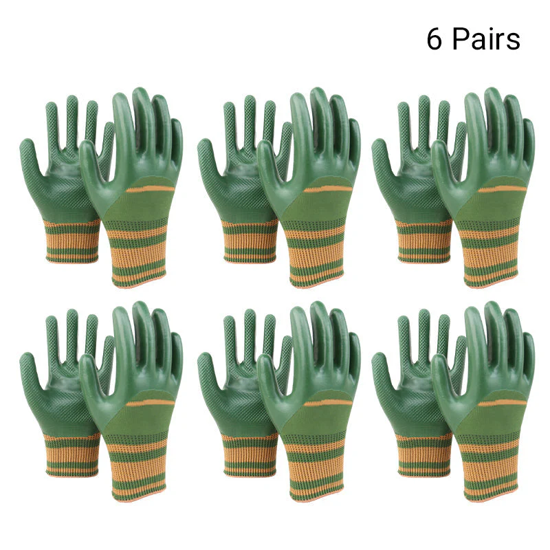 Rubber Coated Work Gloves with Knit Wrist Cuff - Image 10