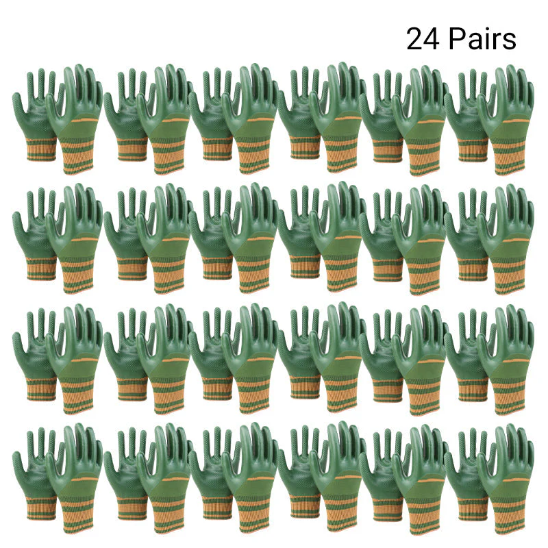 Rubber Coated Work Gloves with Knit Wrist Cuff - Image 12