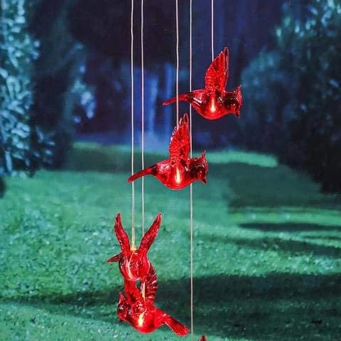 Solar Wind Chime Cardinal Light - Image 4