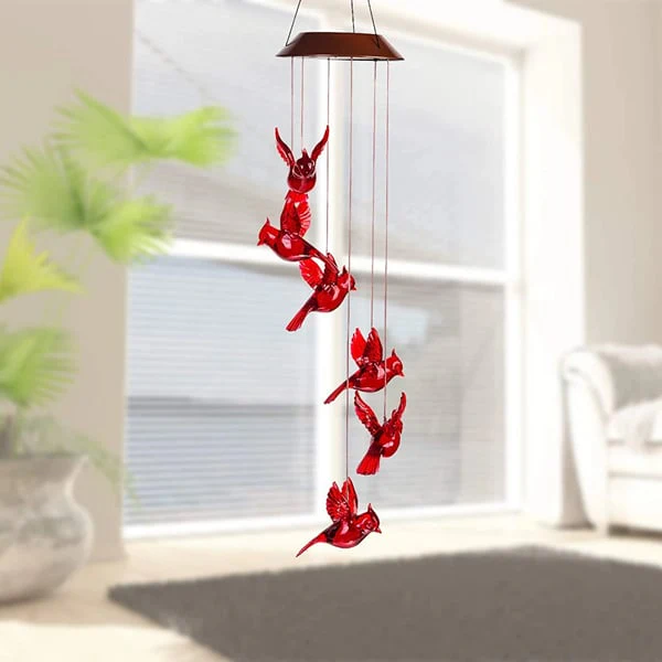Solar Wind Chime Cardinal Light - Image 5