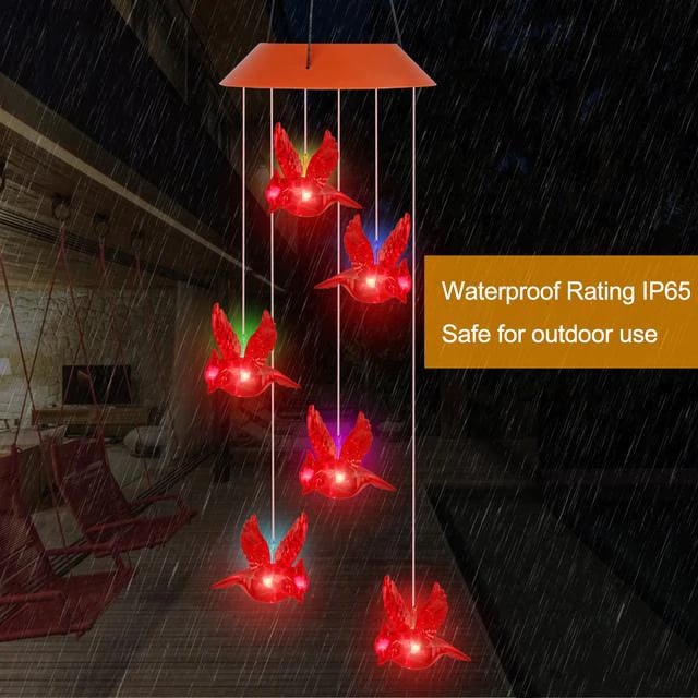 Solar Wind Chime Cardinal Light - Image 7
