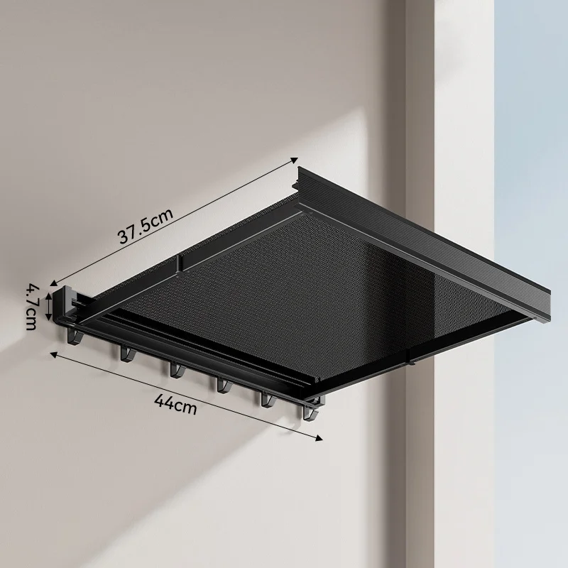 🎁Hot sale🎁Balcony Clothes Rack Wall-Mounted Retractable Storage Shelf - Image 6