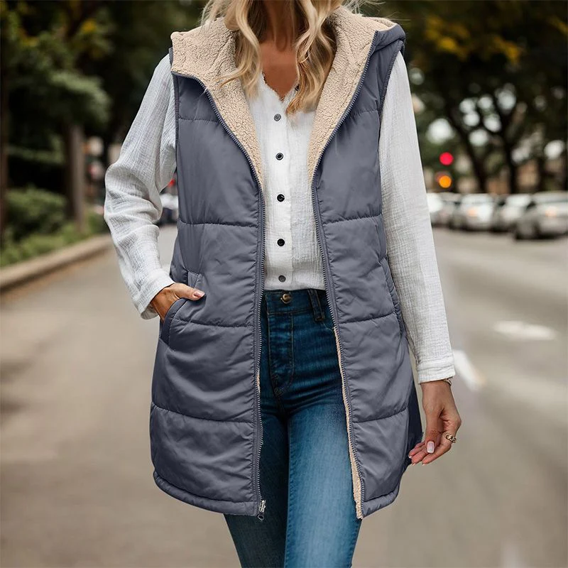 Perfect Gift 🎁 Fall & Winter Reversible Vest Sleeveless Faux Wool Jacket - Free Shipping - Image 11