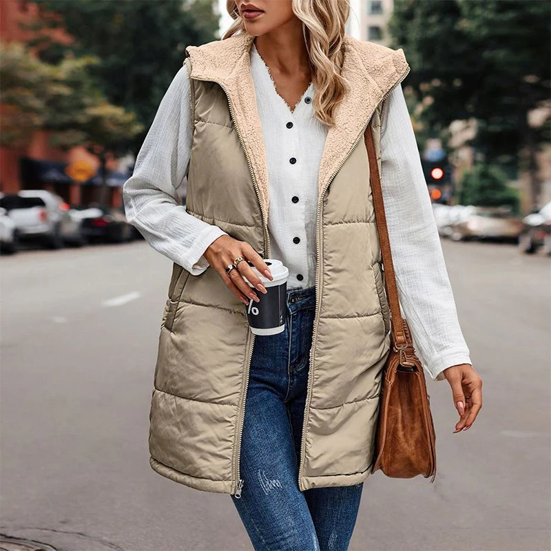 Perfect Gift 🎁 Fall & Winter Reversible Vest Sleeveless Faux Wool Jacket - Free Shipping - Image 7