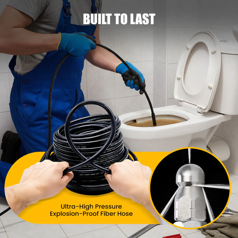 🚿 5800 PSI sewer cleaning kit – Rotating nozzle and reinforced hose for unclogging pipes 🛠️✨ – Free shipping - Image 4
