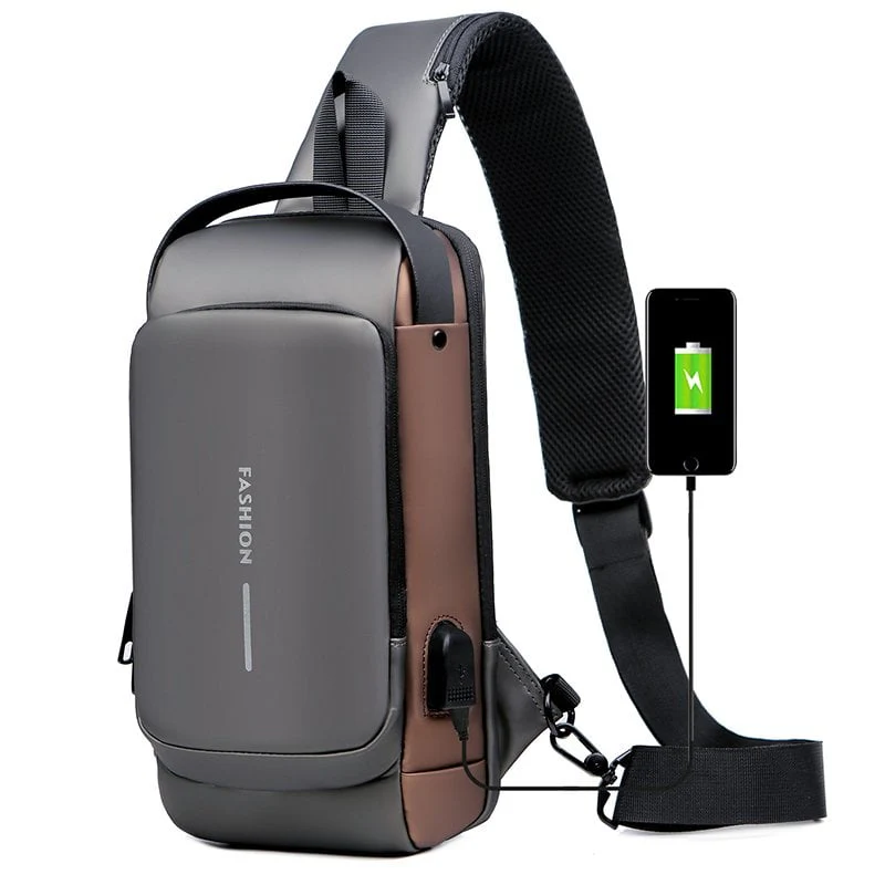 USB charging sport sling  Anti-theft shoulder bag - Image 13