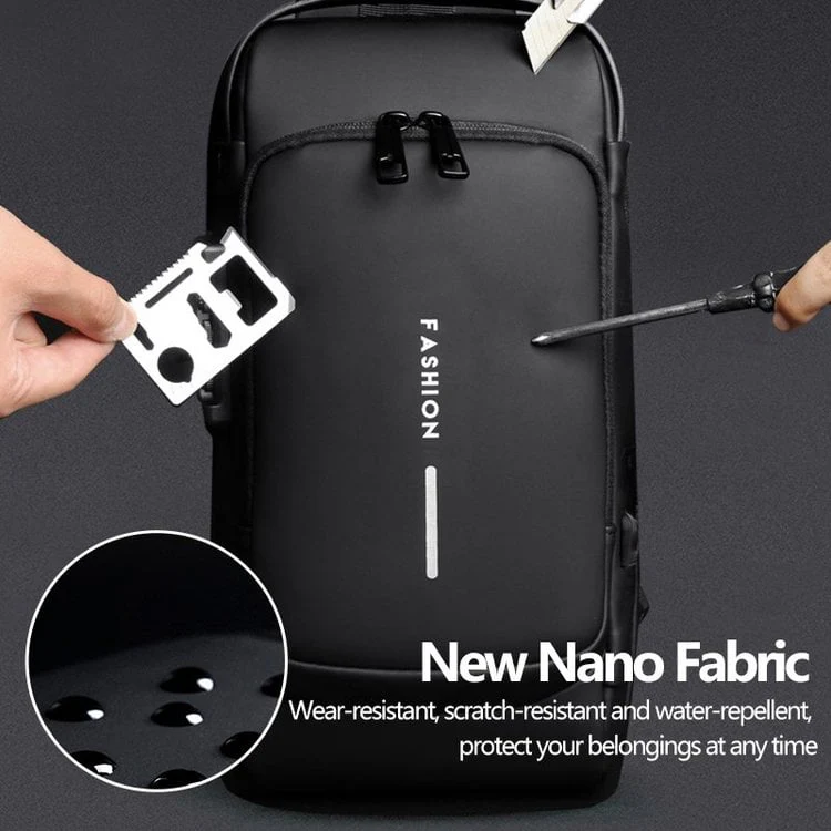 USB charging sport sling  Anti-theft shoulder bag - Image 7