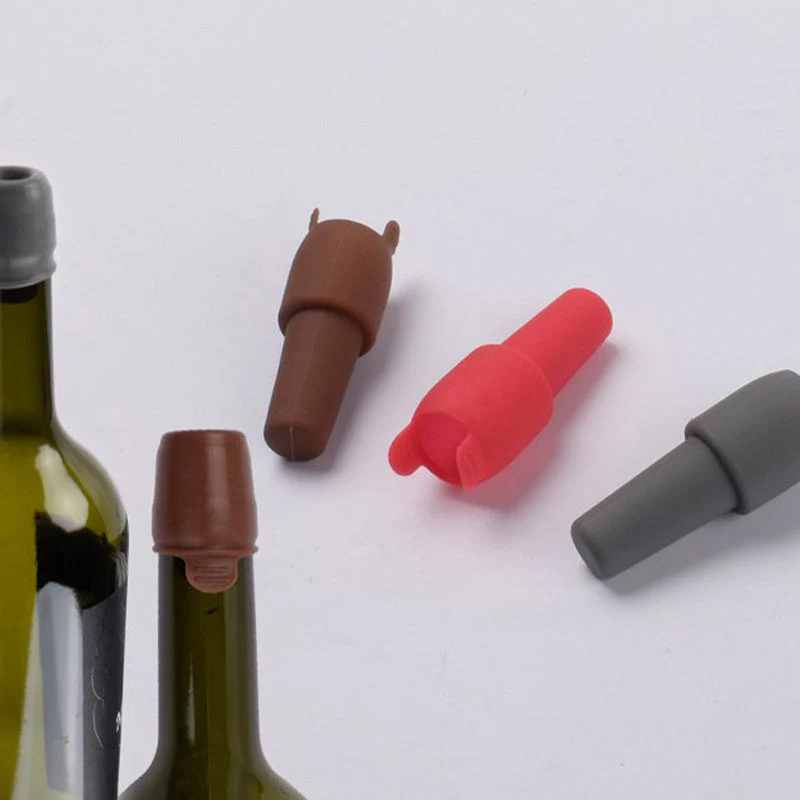 Silicone Wine Sealing Stopper with Handle - Image 2