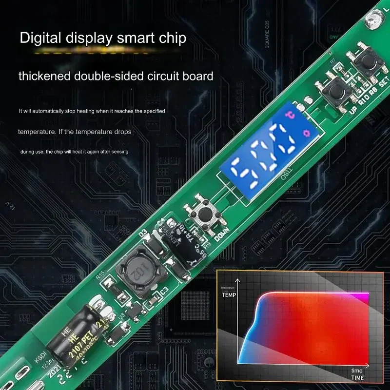 Digital Display Adjustable Temperature Soldering Iron Set - Image 5