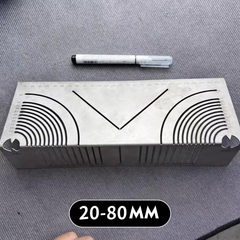 Square Stainless Steel 90° Arc Angle Marking Ruler - Image 10