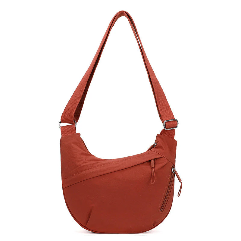 Stylish Nylon Crescent Crossbody Bag - Image 14