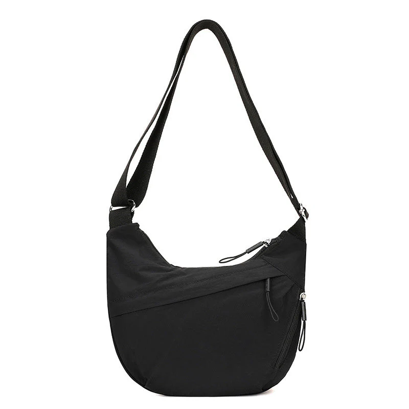 Stylish Nylon Crescent Crossbody Bag - Image 9