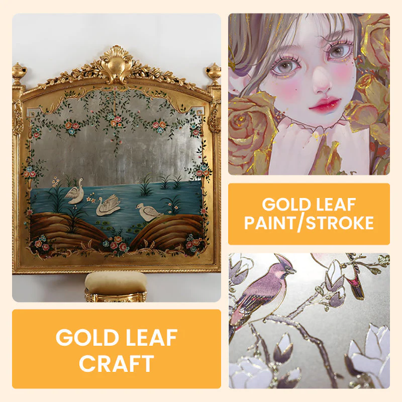 💖Limited Sale 50% OFF💖Water Based Gold Leaf Paint For Art, Painting, Handcrafts - Image 10
