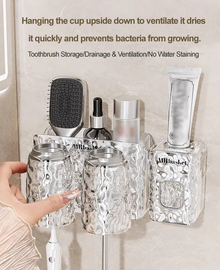 ✨Glacier Pattern Non Punching Toothbrush Shelf - Image 5