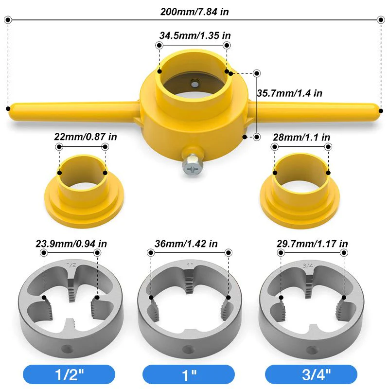 🔥Last Day Sale 50%🔥6PCS Plastic Pipe Thread Die Kit - Image 5