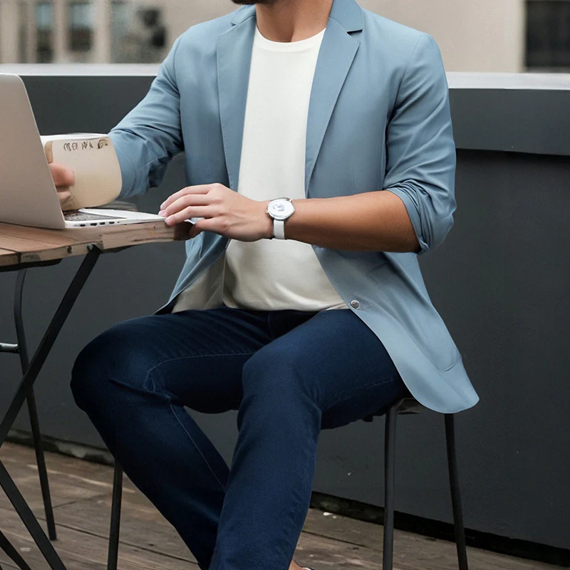 Men's summer lightweight suit jacket (50% OFF) - Image 5