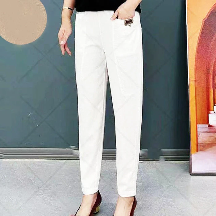 🔥New Year Special 49% OFF🔥Women's Elastic Waist Cotton Pants - Image 9
