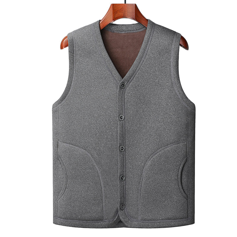 [warm gift] Men’s Winter Fleece Padded Insulation Vest - Image 11
