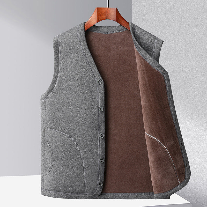 [warm gift] Men’s Winter Fleece Padded Insulation Vest - Image 2