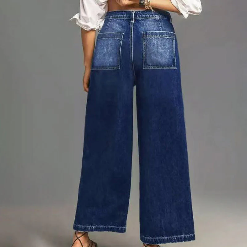 👖60% OFF NOW! ✨ Women's Casual High-Rise Wide-Leg Jeans – Tummy Control, Elongated Silhouette & All-Day Comfort 💙 - Image 6