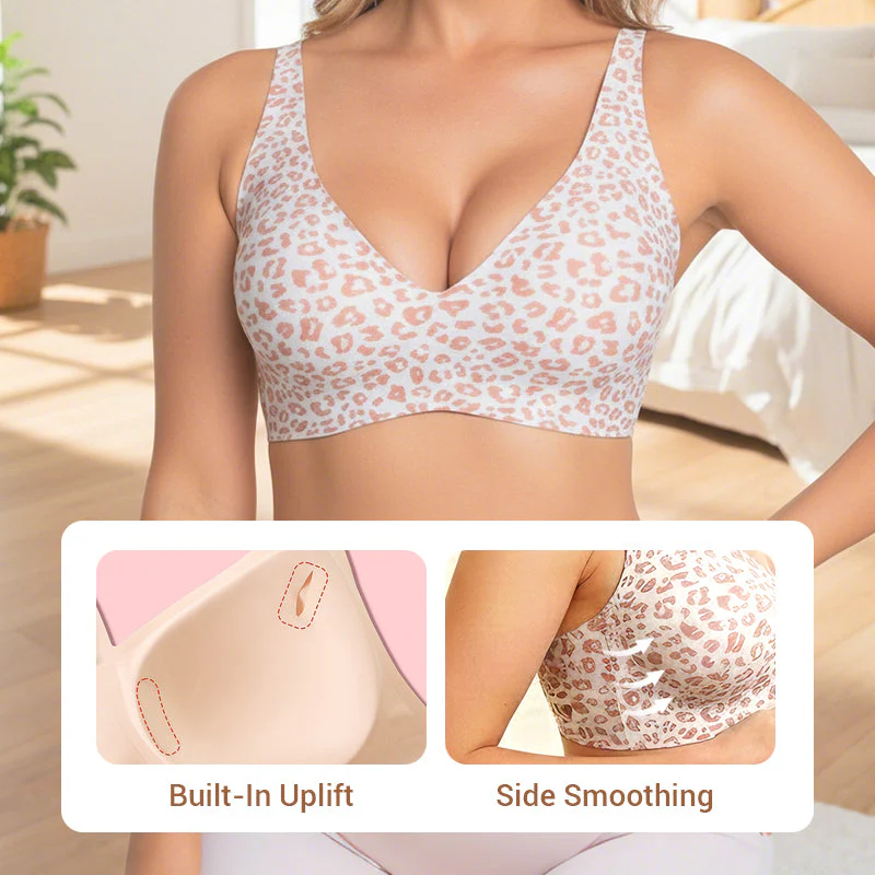 💕 Jelly Wireless Womens Comfortable Wireless Bras Push Up Bra Seamless Tshirts Bras Deep V Everyday Bras - Image 2