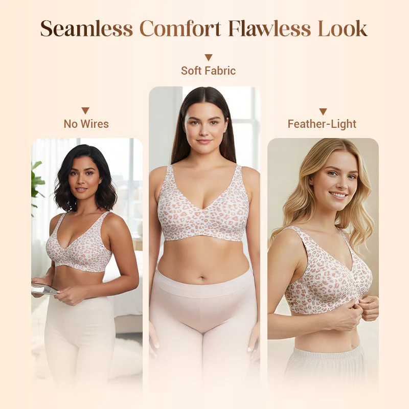 💕 Jelly Wireless Womens Comfortable Wireless Bras Push Up Bra Seamless Tshirts Bras Deep V Everyday Bras - Image 3