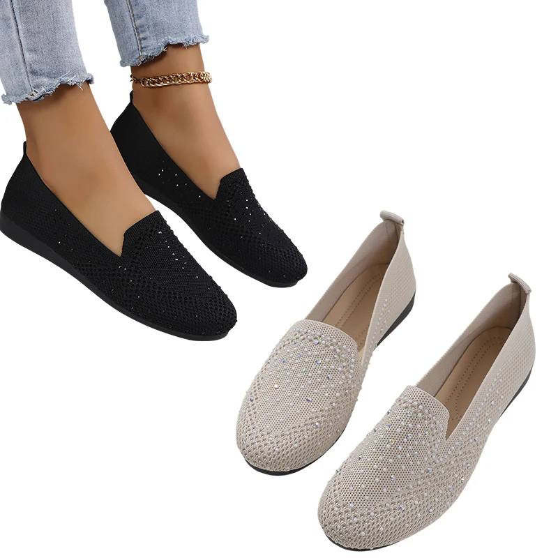 Women's Rhinestone Slip-On Loafers - Image 14